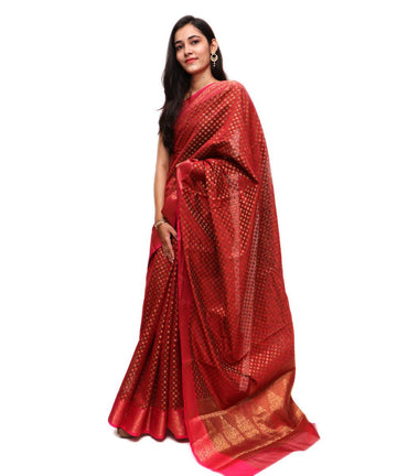Banarasi Brocade Saree Fabric Dekho